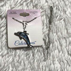 Dolphin Name Necklace Best Friends NWT Colorscapes Silver